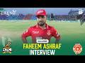 Faheem Ashraf Spider Cam Interview | Peshawar Zalmi vs Islamabad United | Qualifier | MZB1U