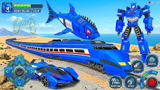 Shark Robot Car Transform Game - Android Gameplay screenshot 1