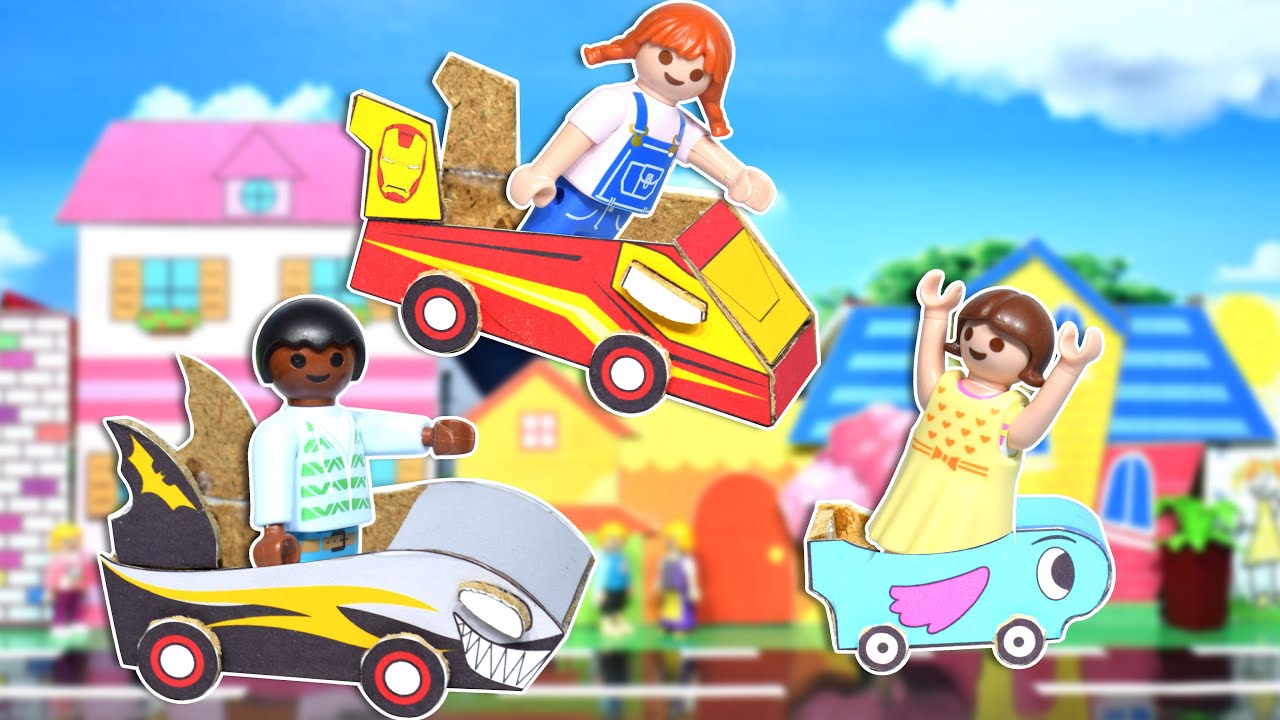 تحدي سباق عربية ايرون مان و سبايدر مان - عائلة ساندي - قصص اطفال