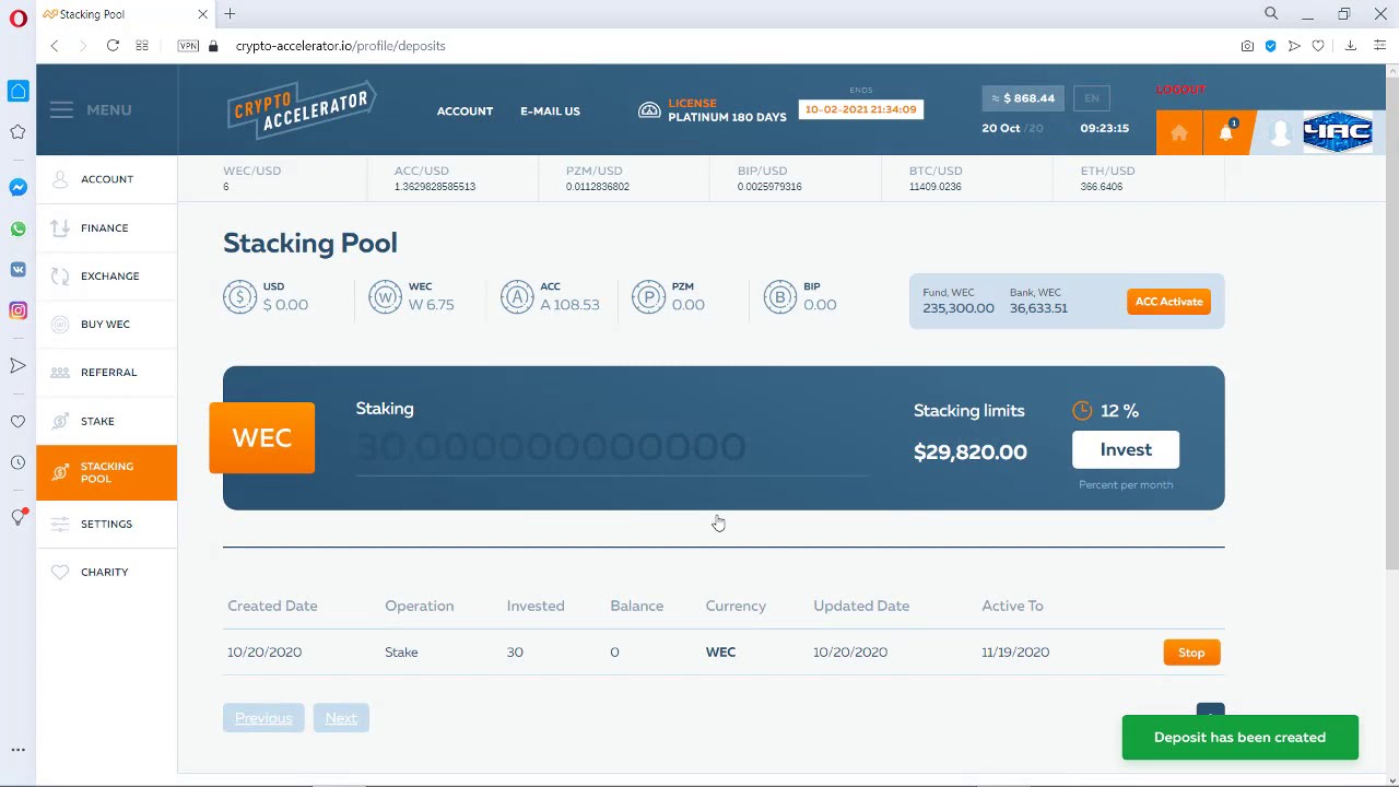 Wec Pool №19 WEC, ACC, Stacking pool - YouTube