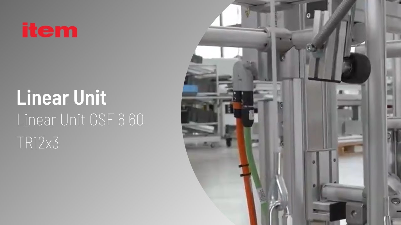Linear unit GSF 6 60 TR12x3 weightlifter for continuous operation - YouTube