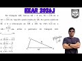 EEAR 2026.1 No triângulo ABC tem‐se AB = 8 cm, BC=√58 cm e AC=√10 cm. Seja M o ponto médio de AB, N