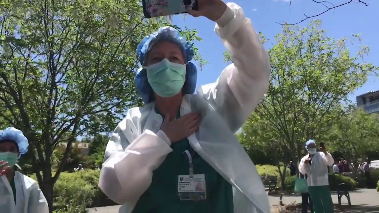 First-responders honor healthcare heroes at Duke University Hospital in Durham