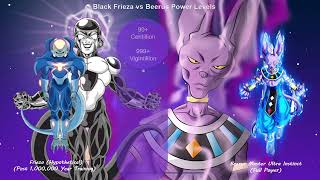 Black Frieza VS Beerus - Dragon Ball Power Levels 2023 #dbz #dragonballsuper  #powerlevel