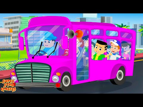 Wheels On The Bus Nursery Rhyme for Children By Superstar Rangers