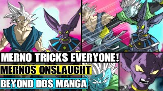 Beyond Dragon Ball Super: Merno Vs Beerus And Ultra Instinct Goku Continues! Mernos Secret Tricks!