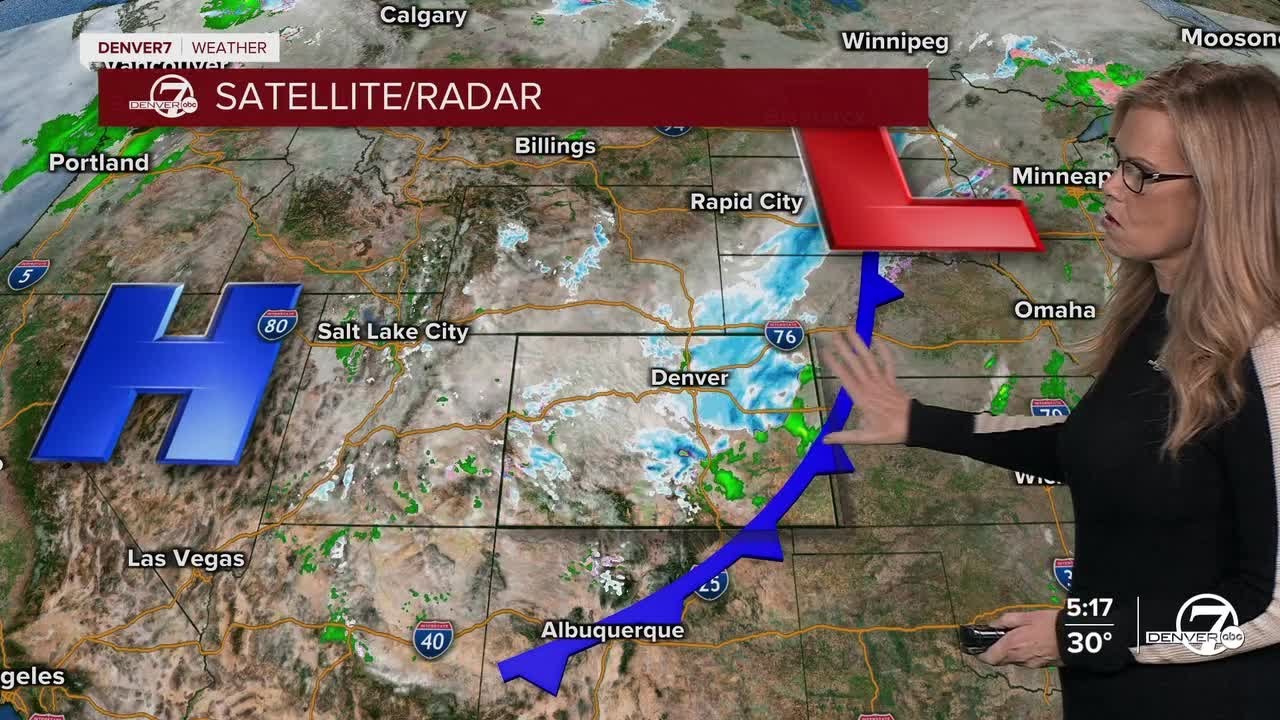 Snow tapering off for Denver, sunshine returns