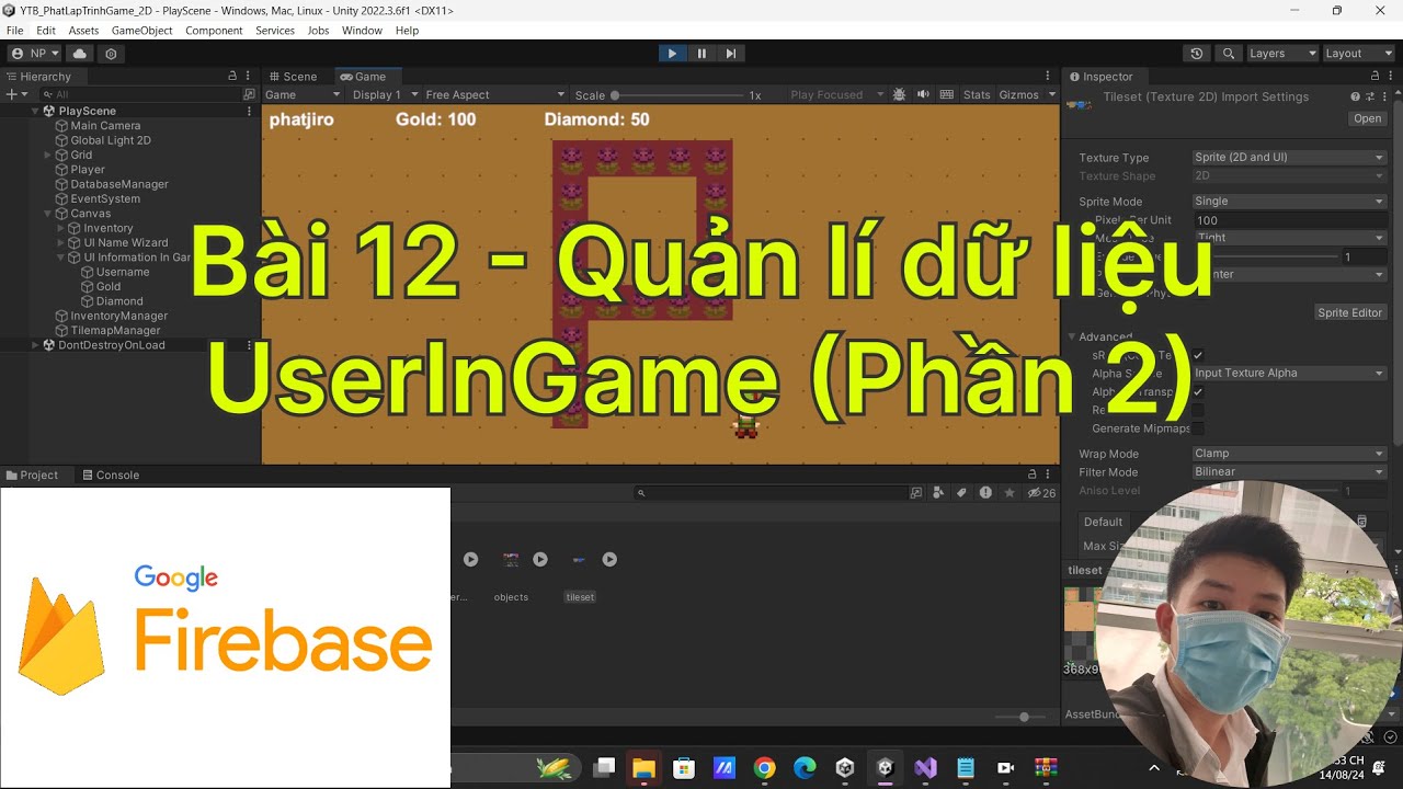 Unity - Xây dựng game 2D - Bài 12 - Quản lí dữ liệu UserInGame (Phần 2 ...