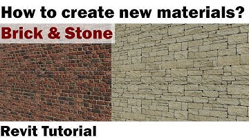 Revit Tutorial - How to create new materials?? (Brick & Stone)