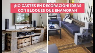 ¡NO GASTES DINERO EN DECORACIÓN! UTILIZA BLOQUES DE CONCRETO PARA DECORAR. ¡NO TE ARREPENTIRÁS!