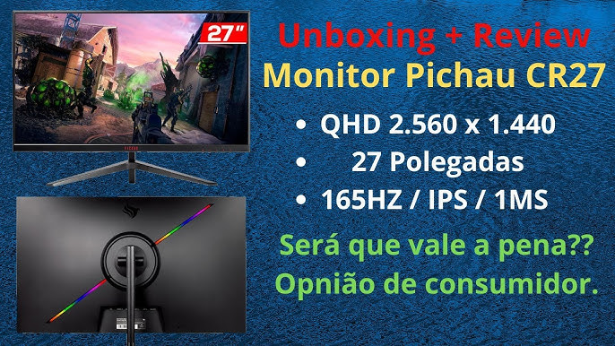 Monitor Gamer Pichau Centauri CR27, 27 Pol Ips, QHD, 1ms, 165hz, Freesync,  HDMI/DP - Pichau Gaming