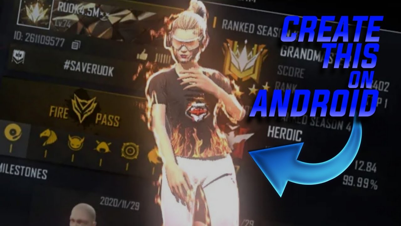 How To Create Thumbnail Like Ruok Ff On Android Aimbot YT Ofc 