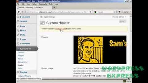 Wordpress Tutorial 40: How to Put a Custom Header in Your Blog