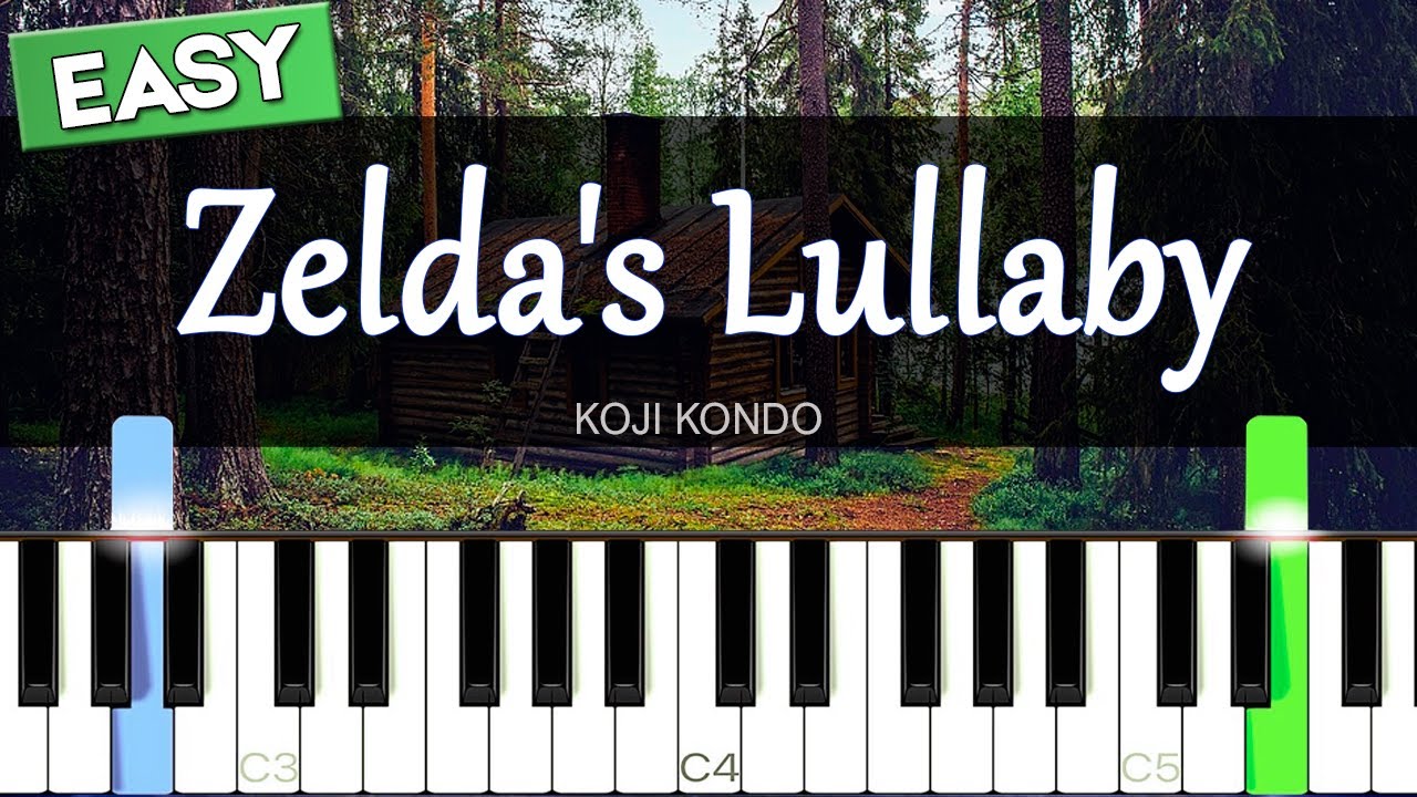 Zelda's Lullaby - Koji Kondo [Easy Piano Tutorial] | SHEET MUSIC + MIDI ...