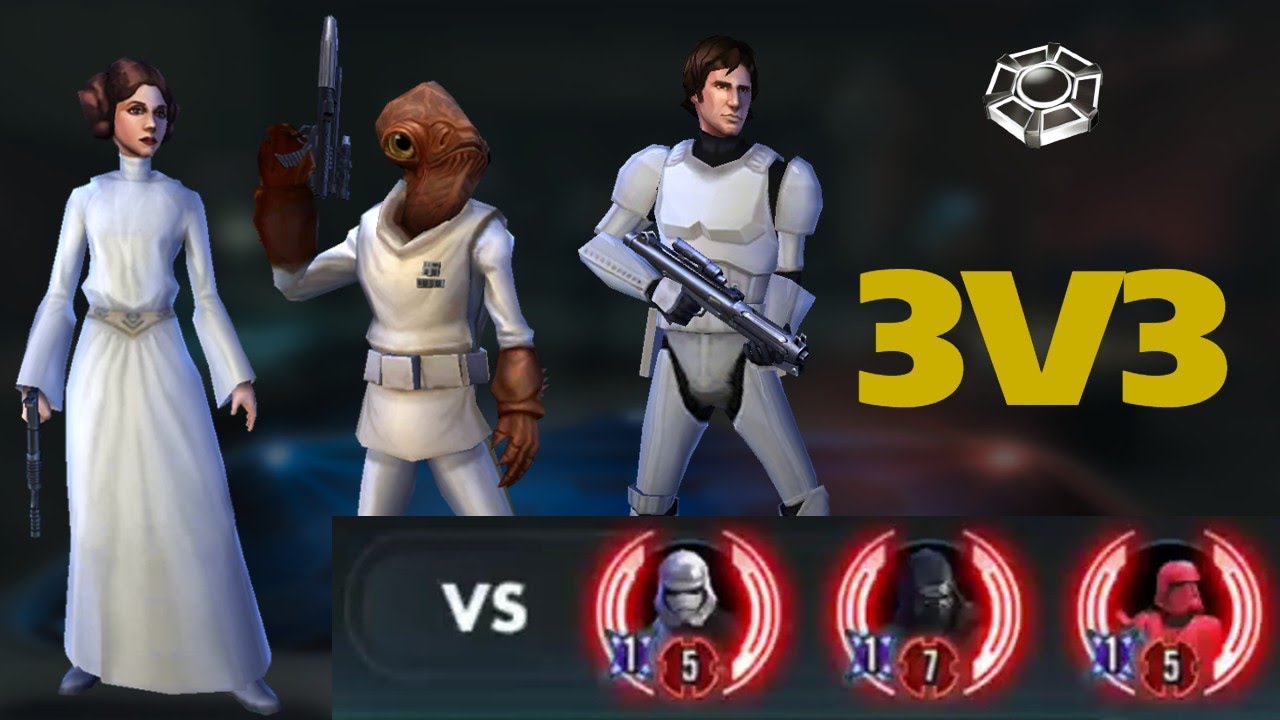 Ackbar Omicron vs r5 Captain Phasma | 3v3 | swgoh