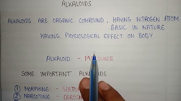 What are alkaloids | Alkaloids definition | Alkaloids in pharmacognosy