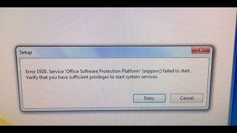Lỗi OFFICE 2010 Error 1920 Service Office Software Protection Platform | BÍT TUỐT CHANNEL