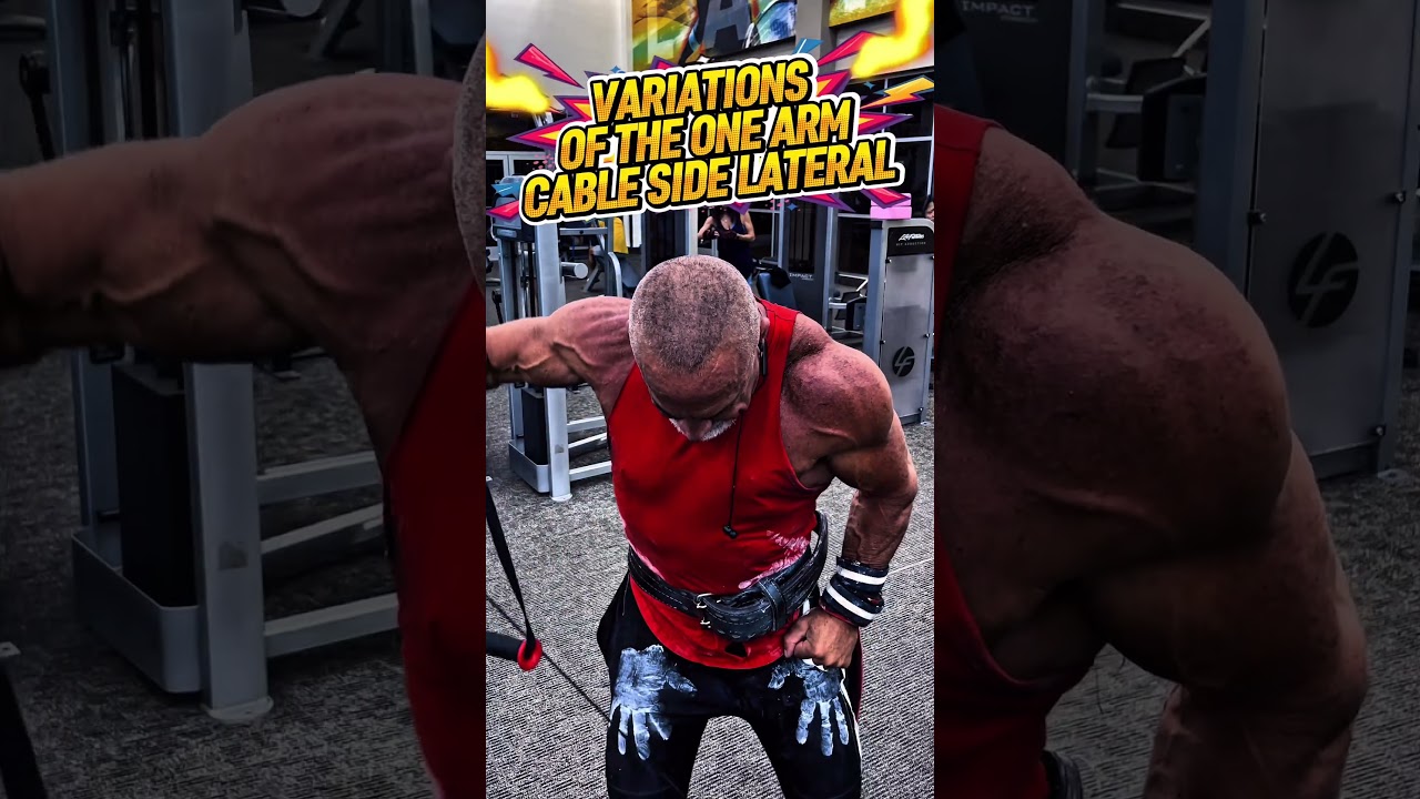 VARIATIONS OF THE ONE ARM CABLE SIDE LATERAL FOR SIDE DELTS #workout #shoulders #motivation