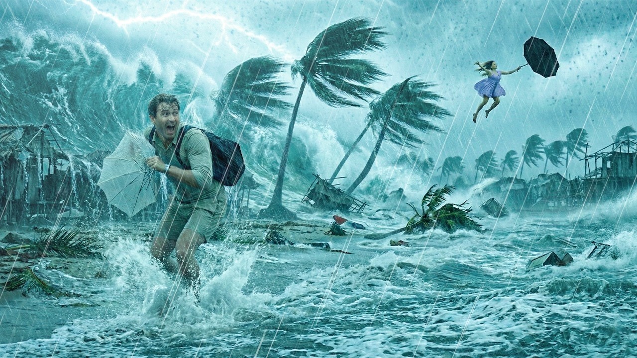 Extreme Hurricane, Heavy Rain with Thunder & Violent Wind Sounds Helps ...
