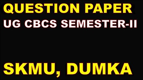 Only Mathematics | SKMU Dumka Semester-2 | Mathematics Question Paper Math-201| UG CBCS Exam -2022