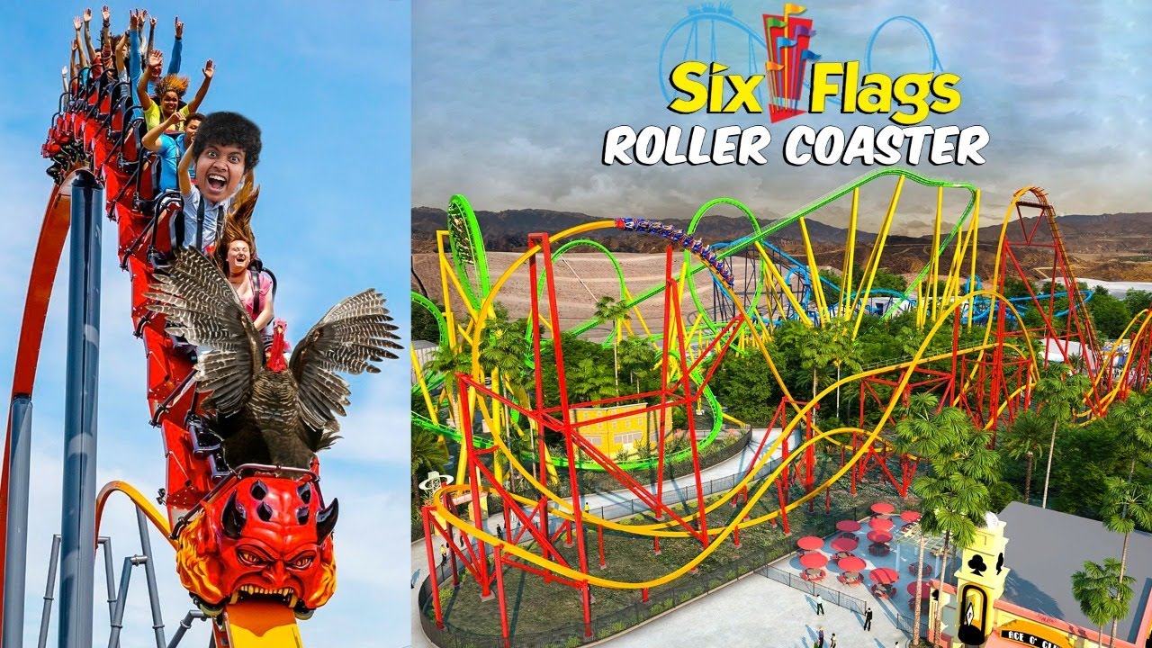 Six Flags Roller Coaster in America 🇺🇲 - Irfan's View