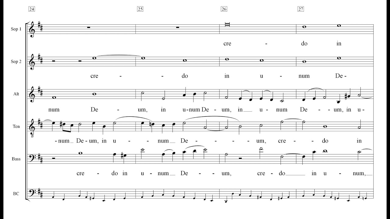 Messe in hMoll 10 Credo in unum Deum Einstudierung Tenor - YouTube