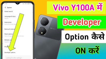 Vivo y100A mobile me developer option kaise on kare/how to on developer option setting vivo y100a