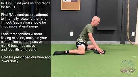 90/90 Hip Internal Rotation Passive Range Hold