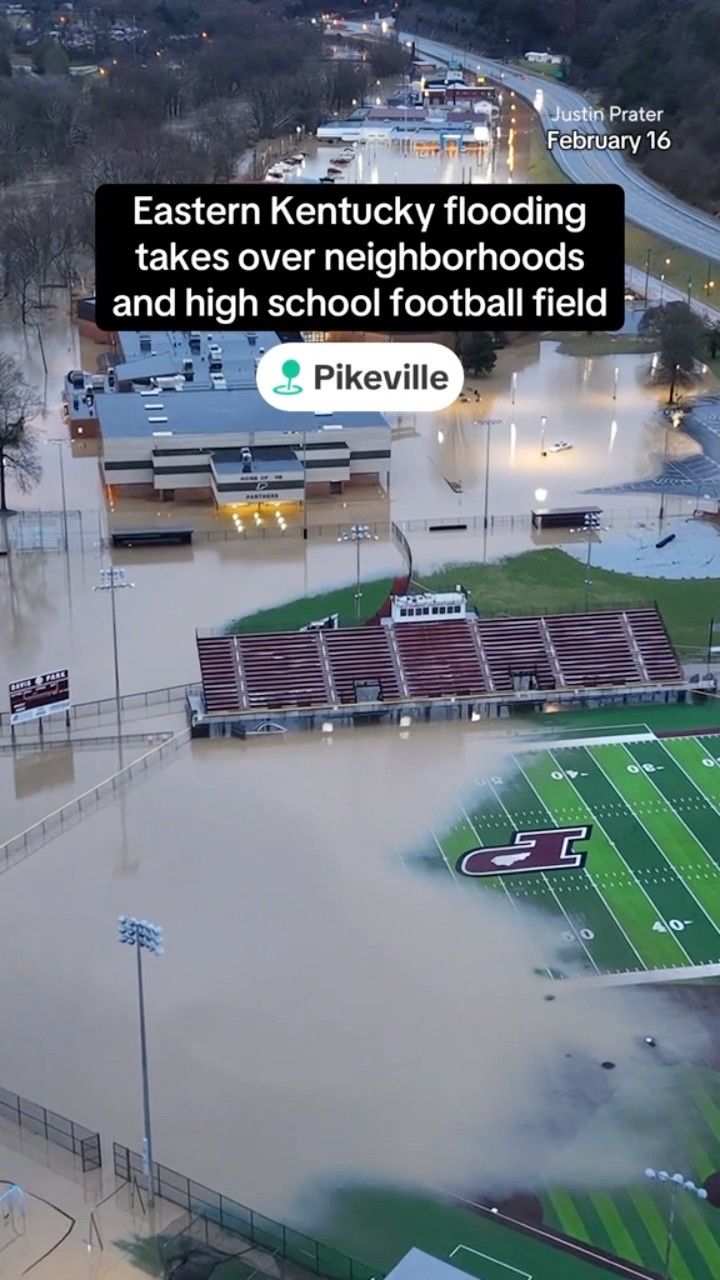 Aerial view of Kentucky flooding #shorts