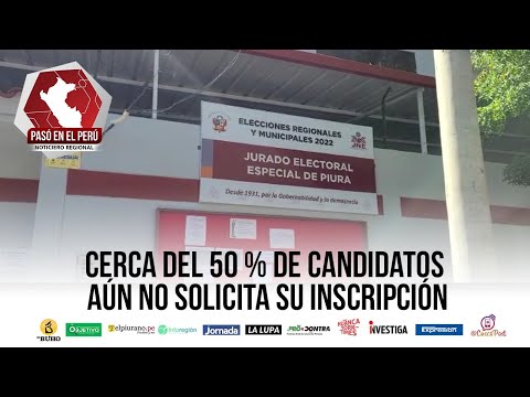 Cerca del 50 % de candidatos aún no solicita su inscripción | Pasó en el Perú - 16 junio 2022