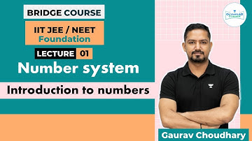 L-1 Introduction to Numbers | IIT JEE/NEET Foundation | Math | Gaurav Chaudhary