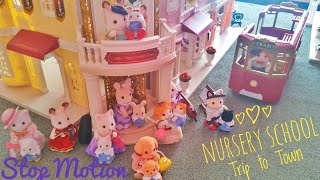 Information Sylvanian Families/Calico Critters Nursery School Trip to Town Stop Motion Guide