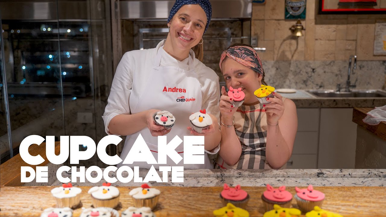 Cupcake de chocolate! #CozinhandocomMafê
