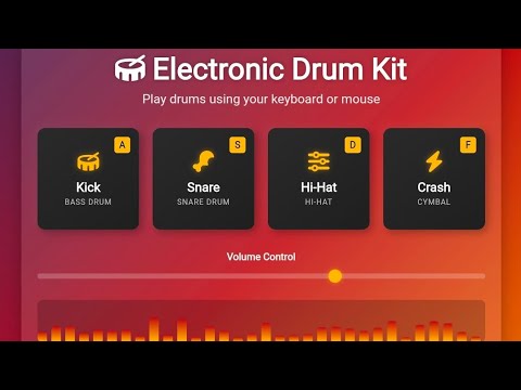 Electronic Drum Kit using HTML, CSS & JavaScript | Interactive Music Web Project