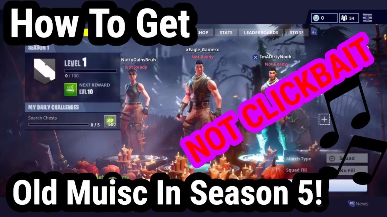 How To Get The Old Fortnite Music In Season5+! (Not Clickbait)