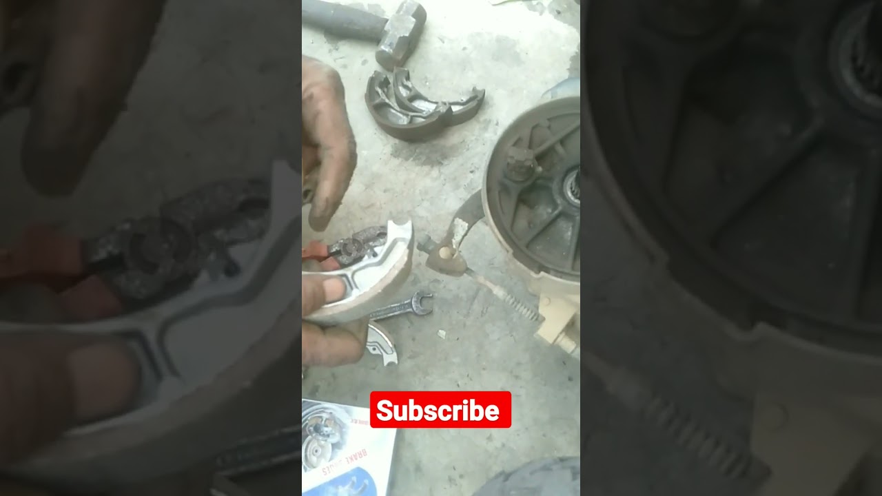 Activa 5g ka brake shoe change kia jaa rha hy YouTube