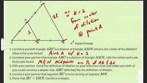Geometry 3.5 Splitting Triangle Sides with Dilations