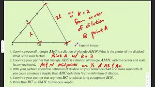 Geometry 3.5 Splitting Triangle Sides with Dilations