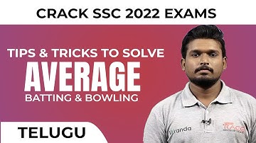 AVERAGEB - BATTING & BOWLING , Concept & Tricks with Mock Test Series in Telugu | SSC Exams 2022