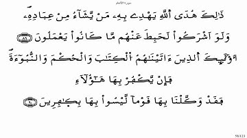 سورة الأنعام - ياسين الجزائري برواية ورش
