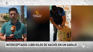 Más de tres toneladas de hachís ocultas en un zulo en un garaje de La Línea