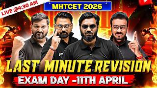 MHTCET 2026: Last Minute Revision | Exam Dat 11th April 2026 #mhtcet2026