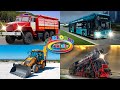 Городской транспорт и Железная дорога развивающее видео. Машинка, Автобус и Поезда для детей