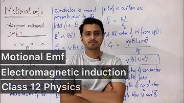 Motional emf || Electromagnetic induction || class 12 Physics