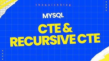 MySQL 22: CTE  and Recursive CTE.