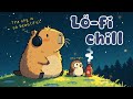 Lofi Chill Night with Capybara and Friend Under the Starry Sky