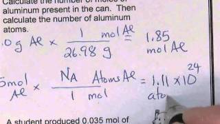 Mole Worksheet Selected Answers