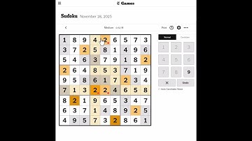 NYT Sudoku Answers Easy Medium Hard 18th November 2025