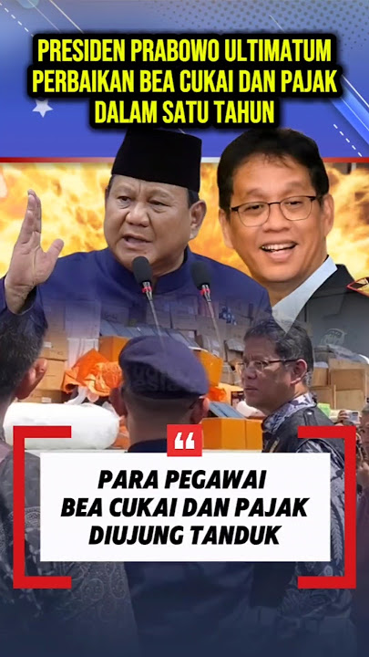 President Prabowo issues an ultimatum to customs ‼️#shorts #trending #purbaya