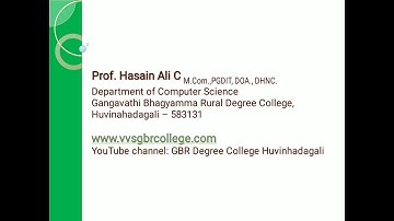 GBRC Video Lecture Series | Computer Application | Internet Tools Unit-V | Part-01 | Prof. HasainAli